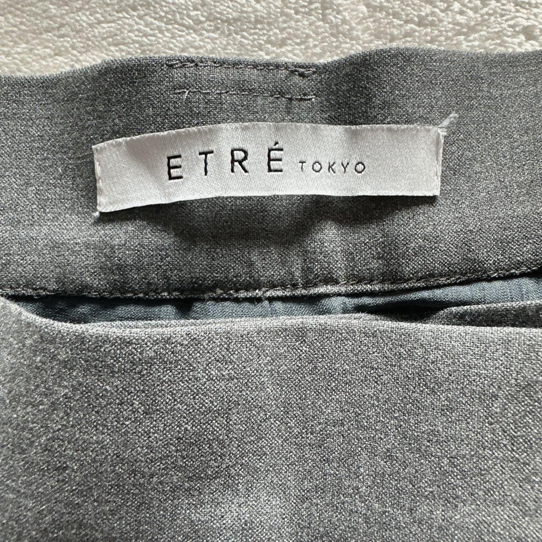 ETRE TOKYO エトレトウキョウ セミワイドタックスリットパンツ パンツ
