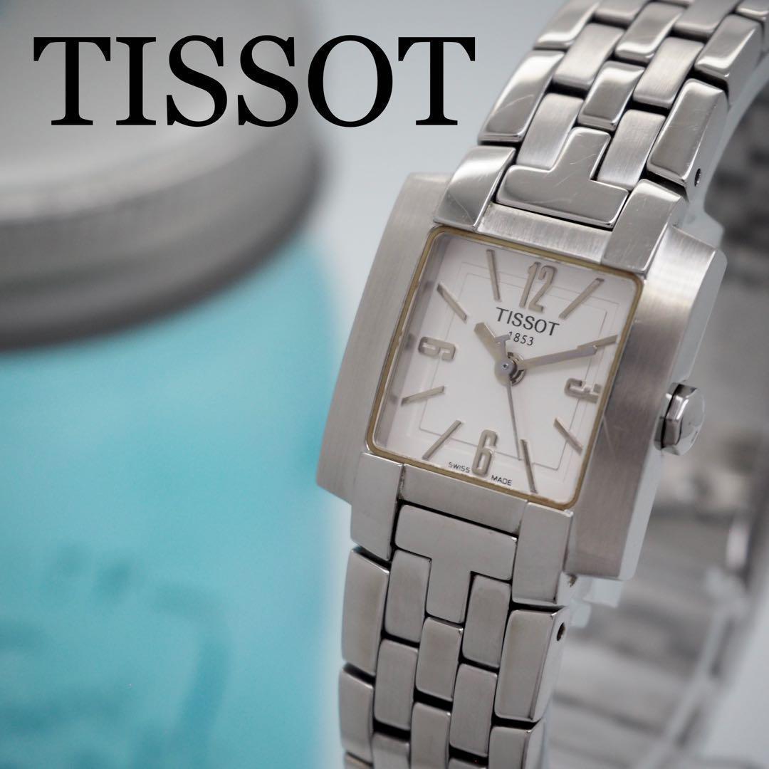 【限定販売】 時計 TISSOT 310 ティソ シンプル ホワイト レディース スクエア 時計