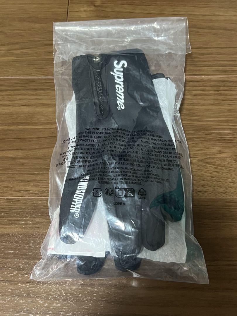 小物 Supreme windstopper zip gloves Black M