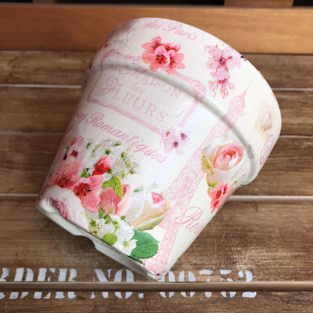 ホワイト系【メーカー直売】いちごさまご購入品 リメイク鉢4号 Paris 新品登場 いちごさまご購入品 リメイク鉢4号 Paris フラワー/ガーデン