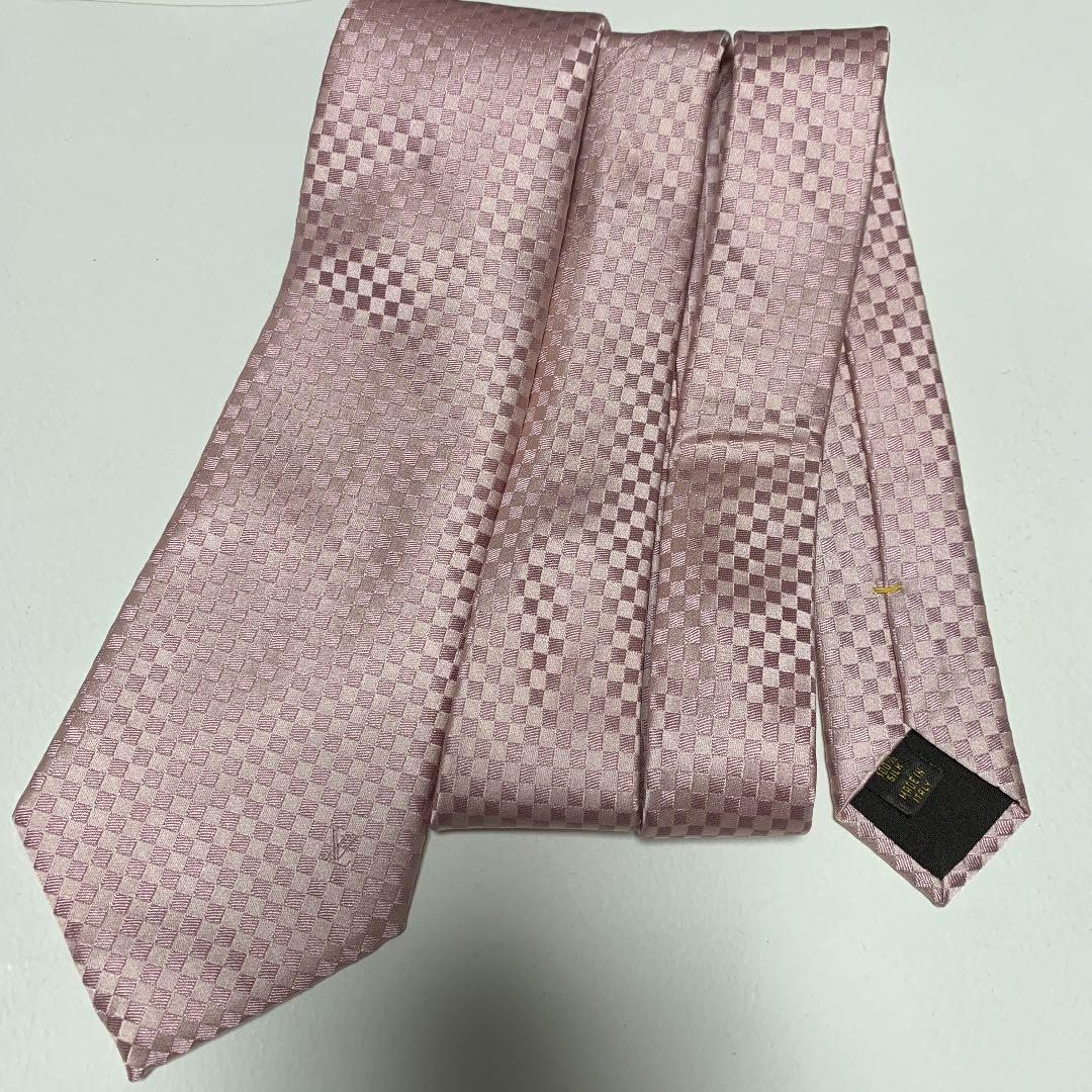 しますので ルイヴィトン ダミエ ピンク ネクタイ FyUcR-m10581596394 LOUIS VUITTON イタリア製 ければ