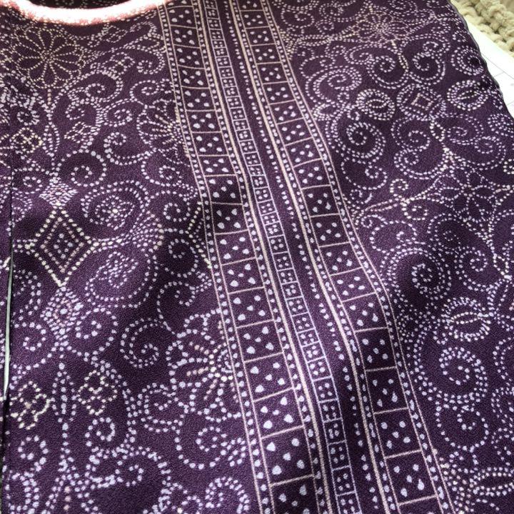 【しになれま】 お値下げ中 着物 003 Used 洗える 小紋 パープル 身丈165 9h7OC-m10584941722 のある