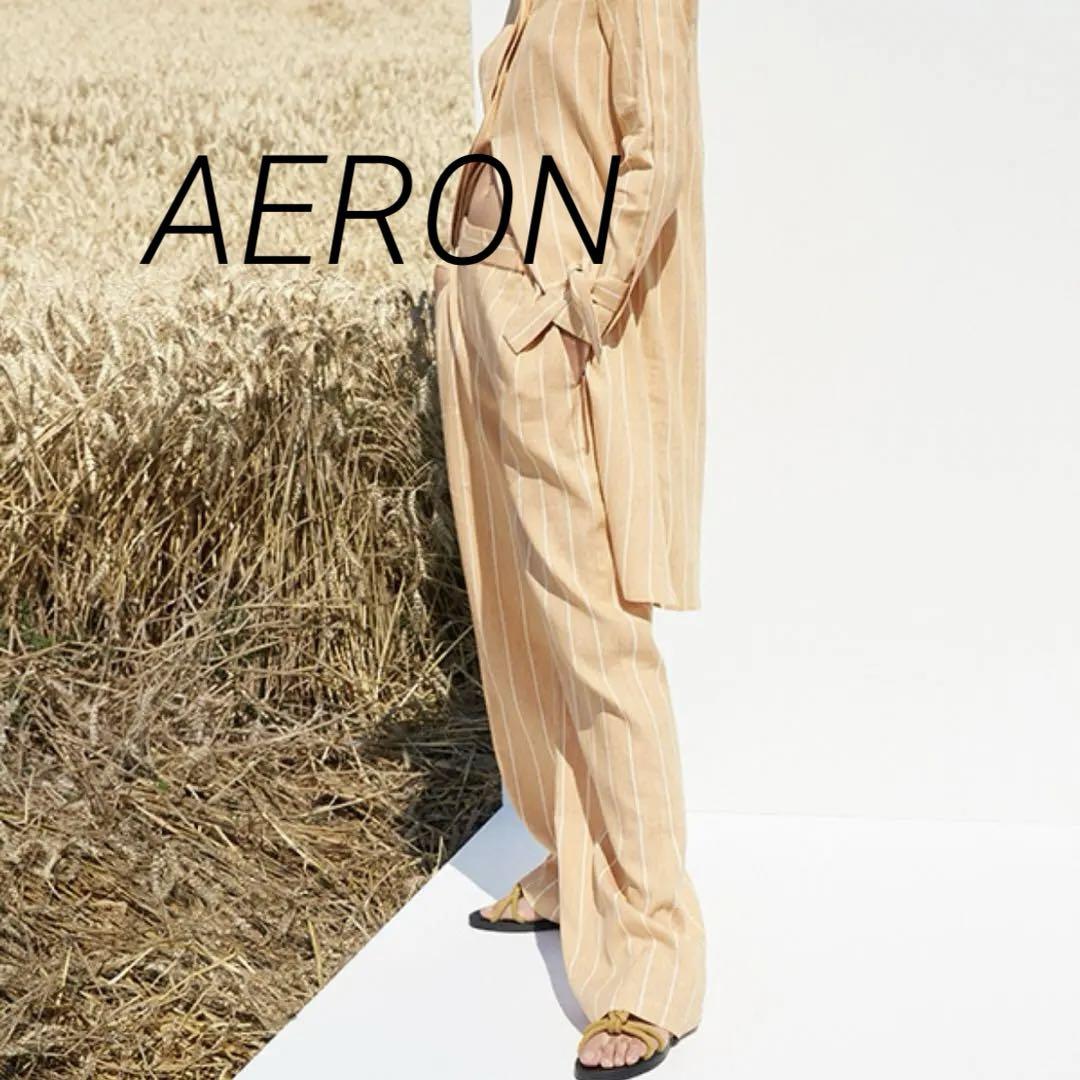 AERON エアロン ワイドパンツ リネン 混 イージーパンツ
