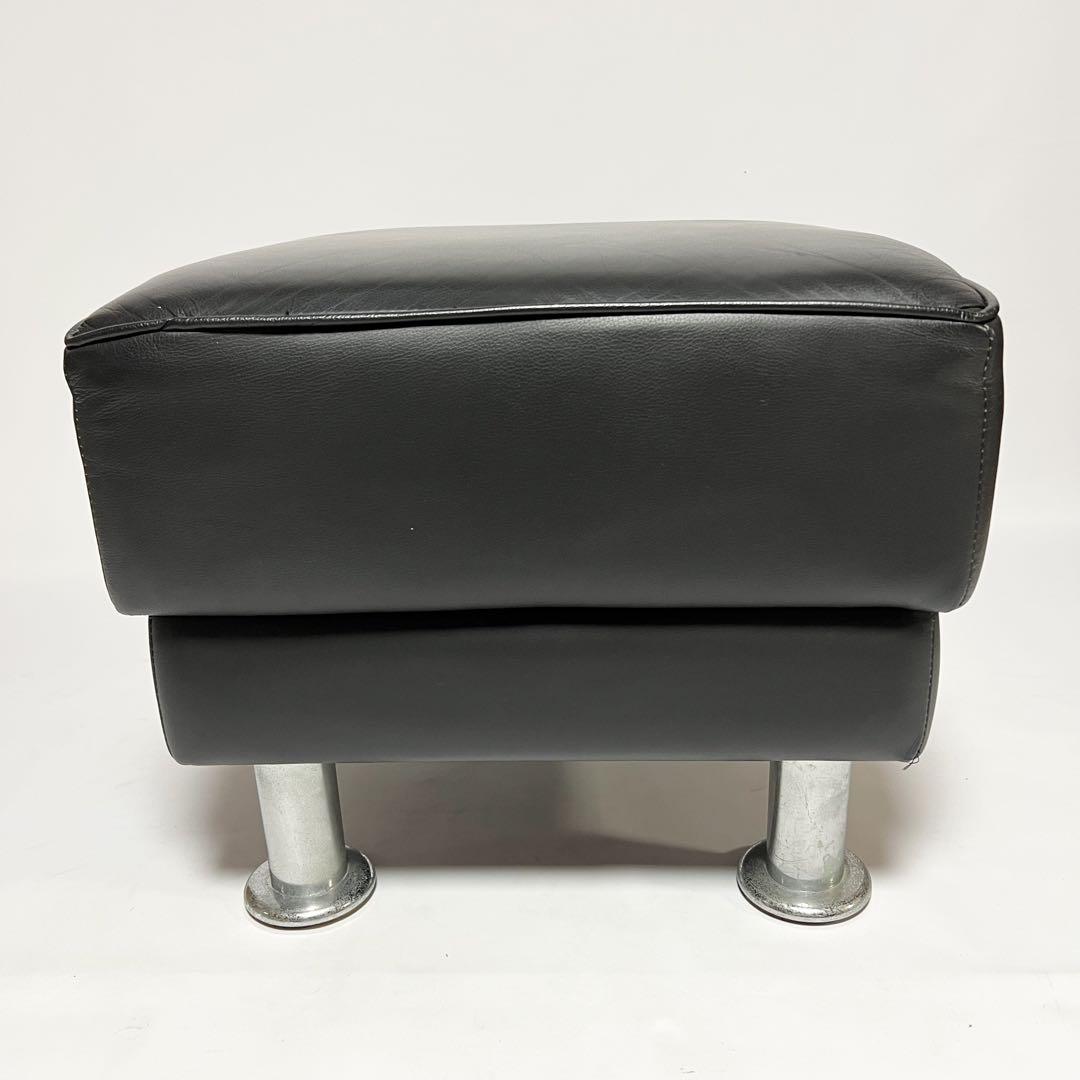 LORENZO ロレンツォ イタリア スツール オットマン 本革 家具 ブラック
