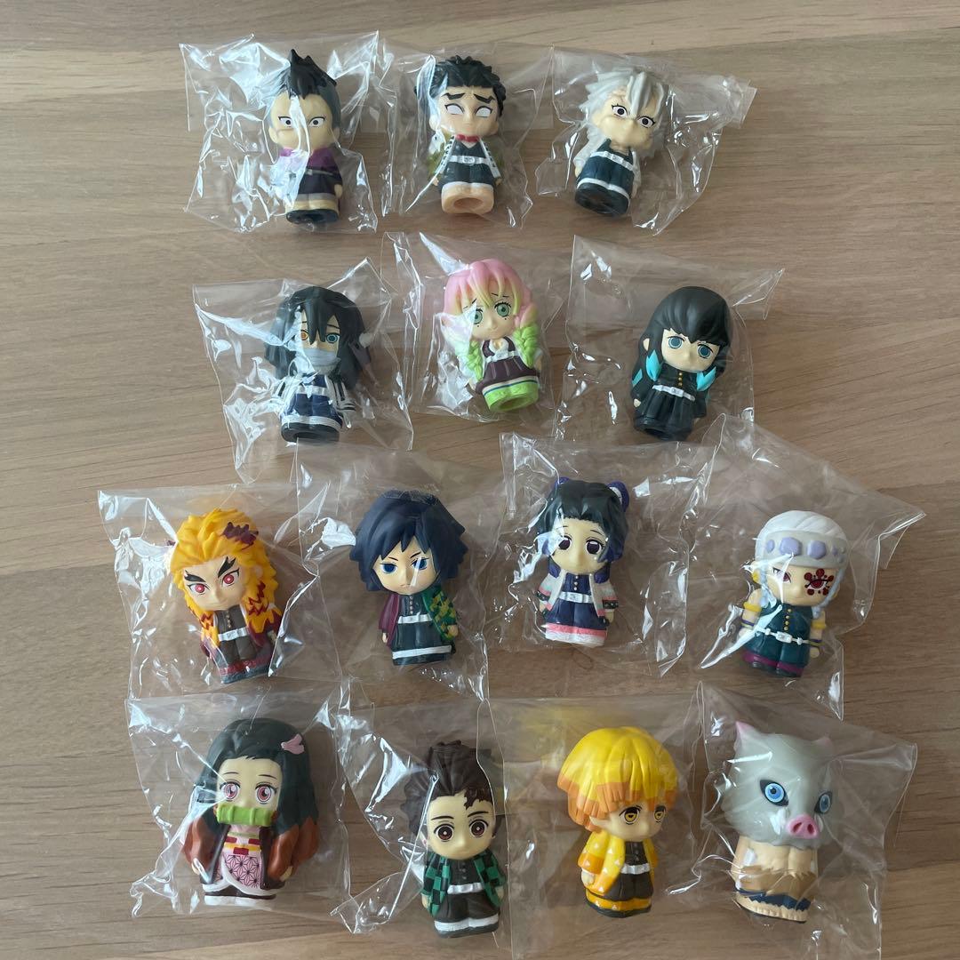 【新品】鬼滅の刃　ソフビィ　フィギュア　廃盤　コンプリート　指人形　すくい人形