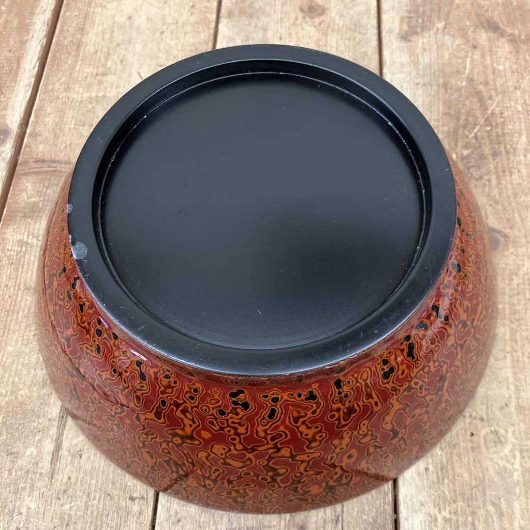 昭和レトロ 伝統工芸品 会津塗り 漆塗り 漆器 木製 乾漆鉢 菓子
