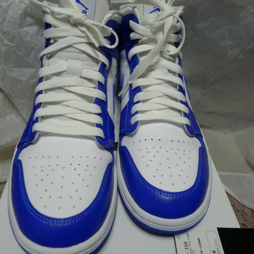ホワイト NIKE WMNS AIR JORDAN 1 MIDハイパーロイヤル-ホワイト qieag-m10598593973 ナイキ