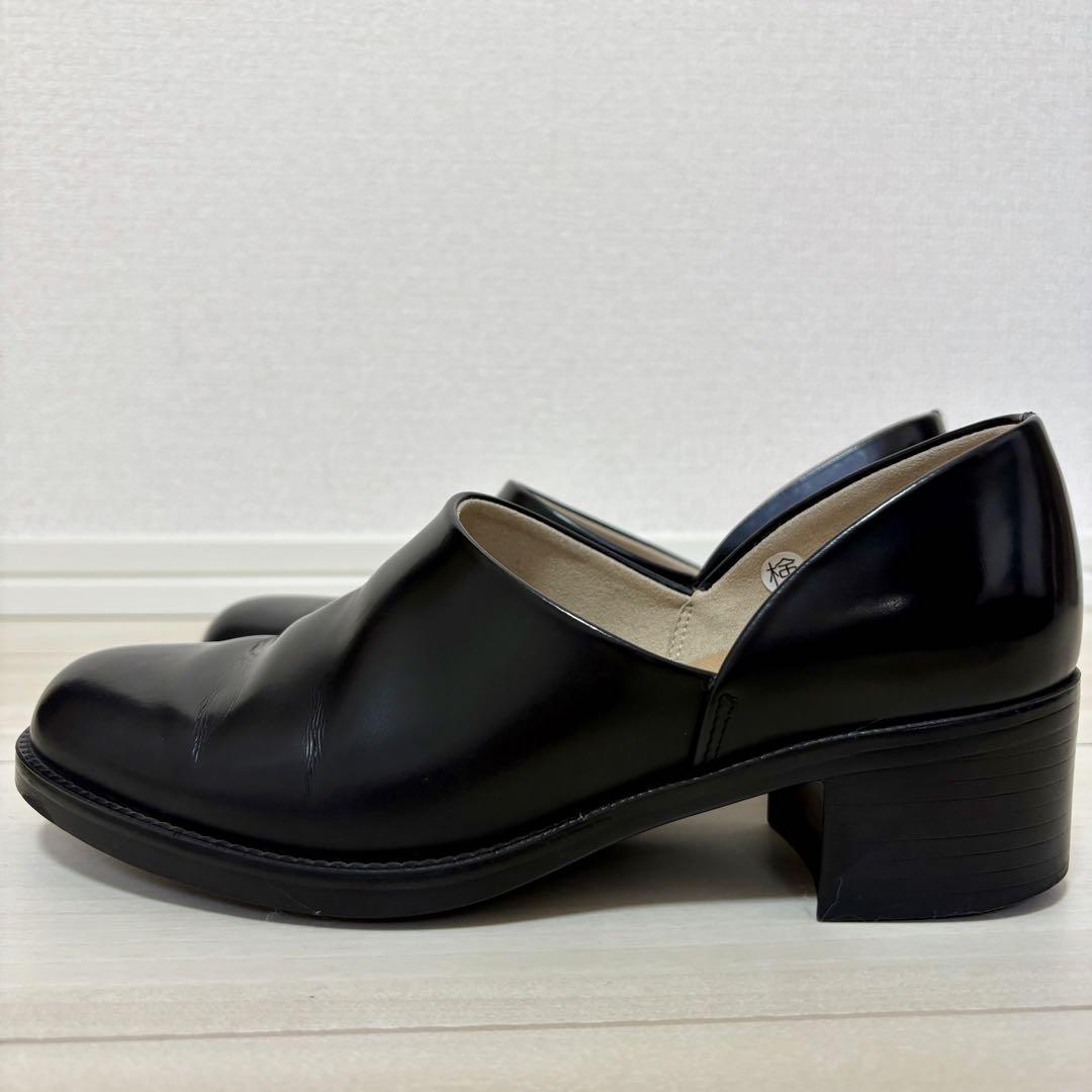 【美品】HARUTA ハルタ ヒールアップスポックシューズ黒 23cm