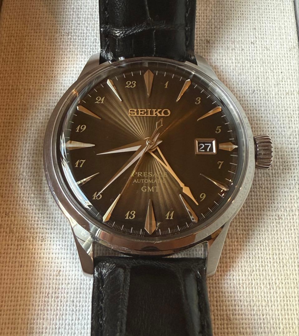 極美品 セイコー SEIKO プレザージュ 自動巻 腕時計 SARY243 革