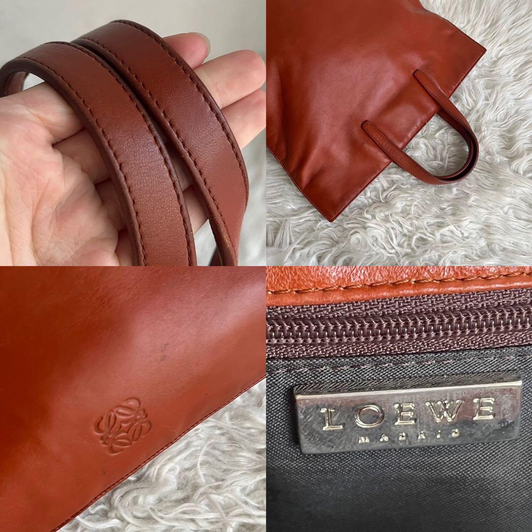 LOEWE - ロエベ ハンドバッグ ブラウン アナグラム 美品 ソフト