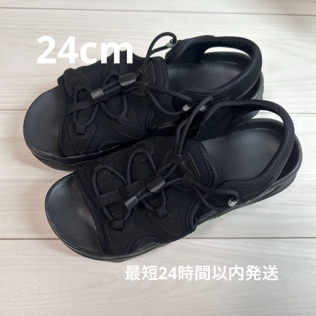 NIKE ナイキエアマックス ココ サンダル 24cm オールブラック 黒
