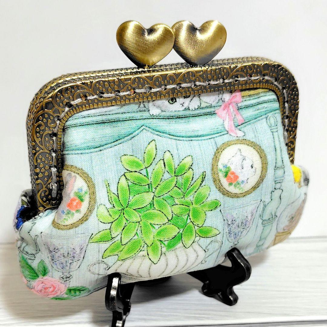 ユキエモン キャビネット 猫 ハンドメイド ミニ がま口ポーチ
