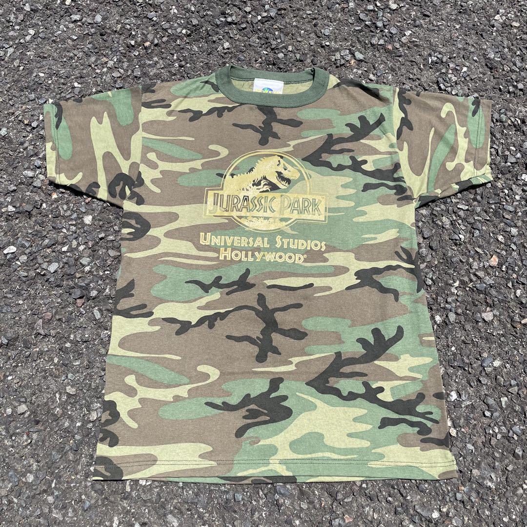 90s JURASSIC PARK ''カモフラ T-shirt''