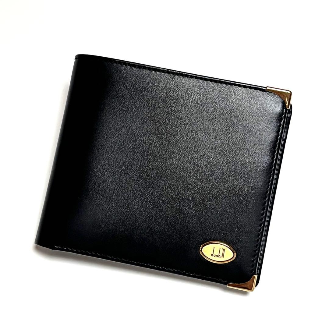 新品 ダンヒル dunhill 2つ折り財布 デューク ブラック