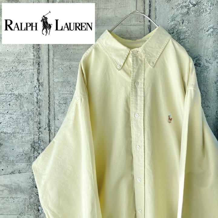 新しい季節 Ralph Lauren ラルフローレン 馬刺繍ロゴ BDシャツ イエロー 新しい季節 Ralph Lauren ラルフローレン 馬刺繍ロゴ BDシャツ イエロー