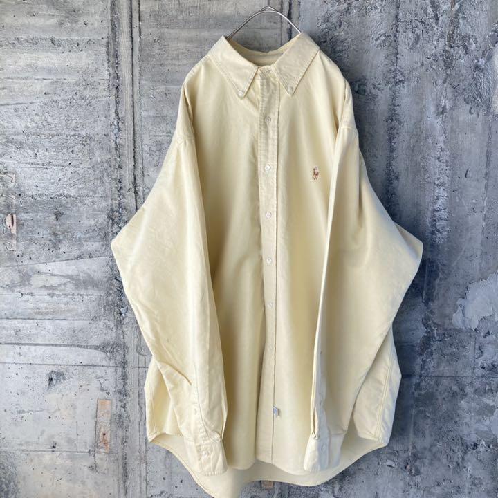 新しい季節 Ralph Lauren ラルフローレン 馬刺繍ロゴ BDシャツ イエロー 新しい季節 Ralph Lauren ラルフローレン 馬刺繍ロゴ BDシャツ イエロー