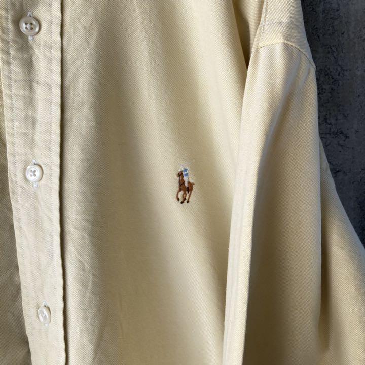 新しい季節 Ralph Lauren ラルフローレン 馬刺繍ロゴ BDシャツ イエロー 新しい季節 Ralph Lauren ラルフローレン 馬刺繍ロゴ BDシャツ イエロー