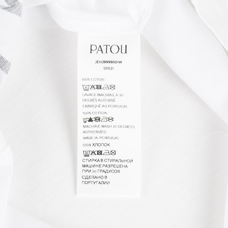 PATOU パトゥ ロゴ ホワイト半袖Tシャツ JE129999 XXS