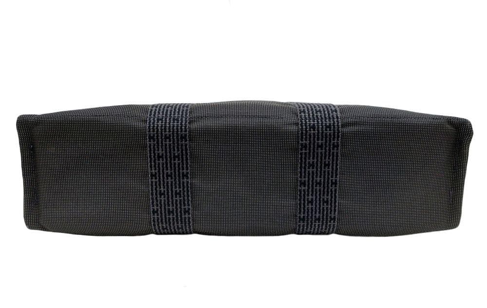 未使用品・訳アリ HERMES エルメス エールライン トートPM トートバッグ ハンドバッグ 101056M ナイロンキャンバス グレー シルバー金具 未使用品・訳アリ エルメス エールライン トートPM トートバッグ