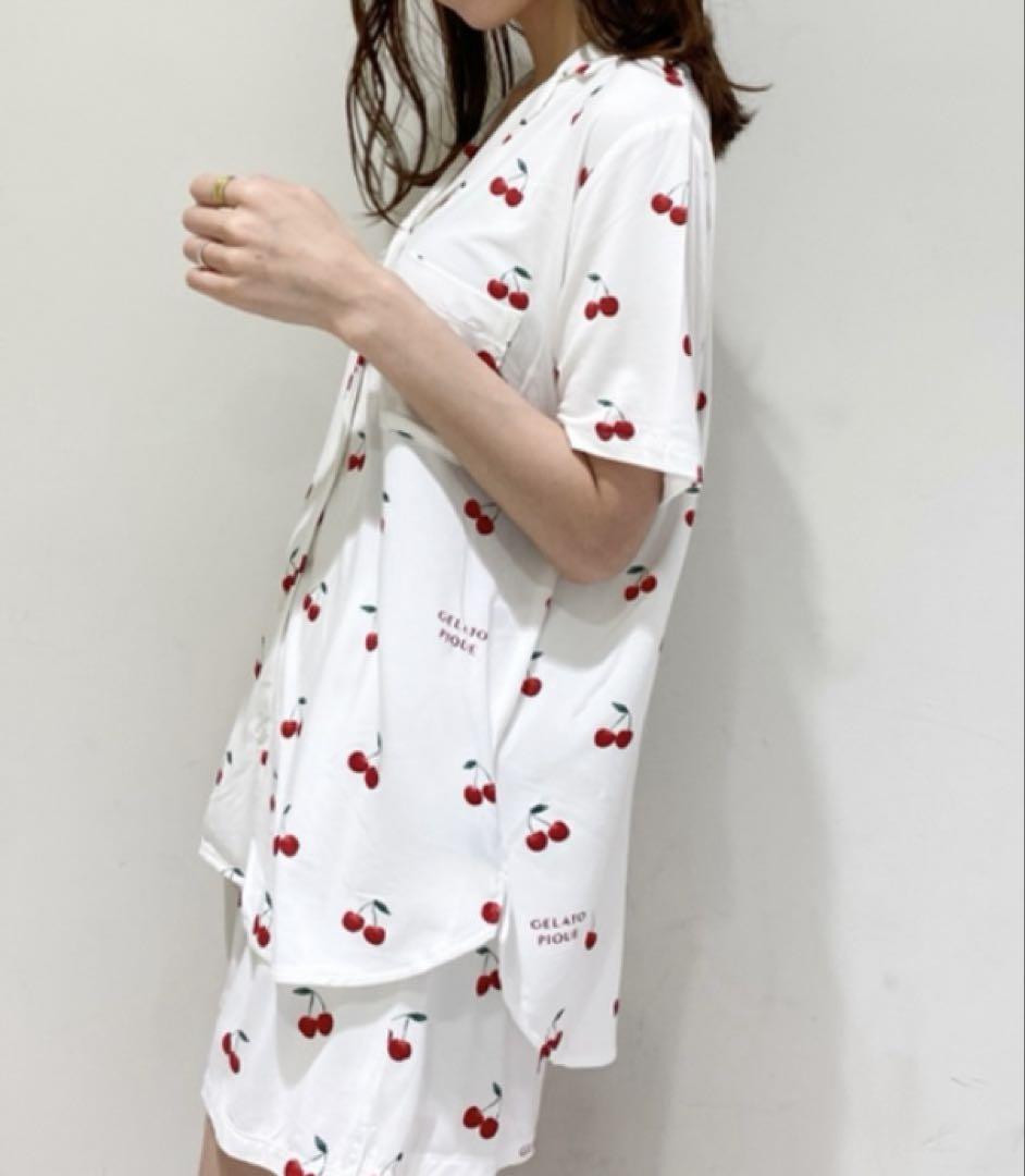 ジェラートピケ　チェリー柄シャツ& ショートパンツ