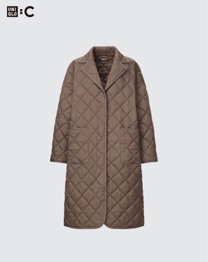 UNIQLO C ユニクロ　パフテック　オーバーサイズ　コート　ブラウン