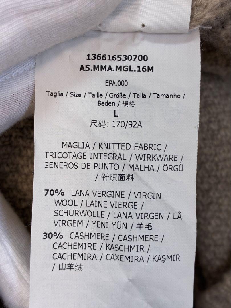 銀タグ MaxMara ベージュ タートルネック ニット 羊毛 カシミヤ L