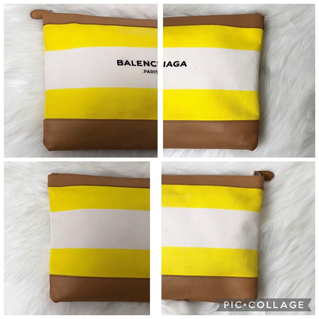 【良品】BALENCIAGA クラッチバッグ ネイビークリップ A4収納可能 【良品】BALENCIAGA クラッチバッグ ネイビークリップ A4収納可能