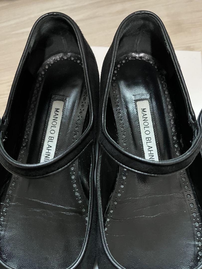国内最安値！ BLAHNIK MANOLO KULOGLU メルカリ - スエード ブラック 36.5 靴