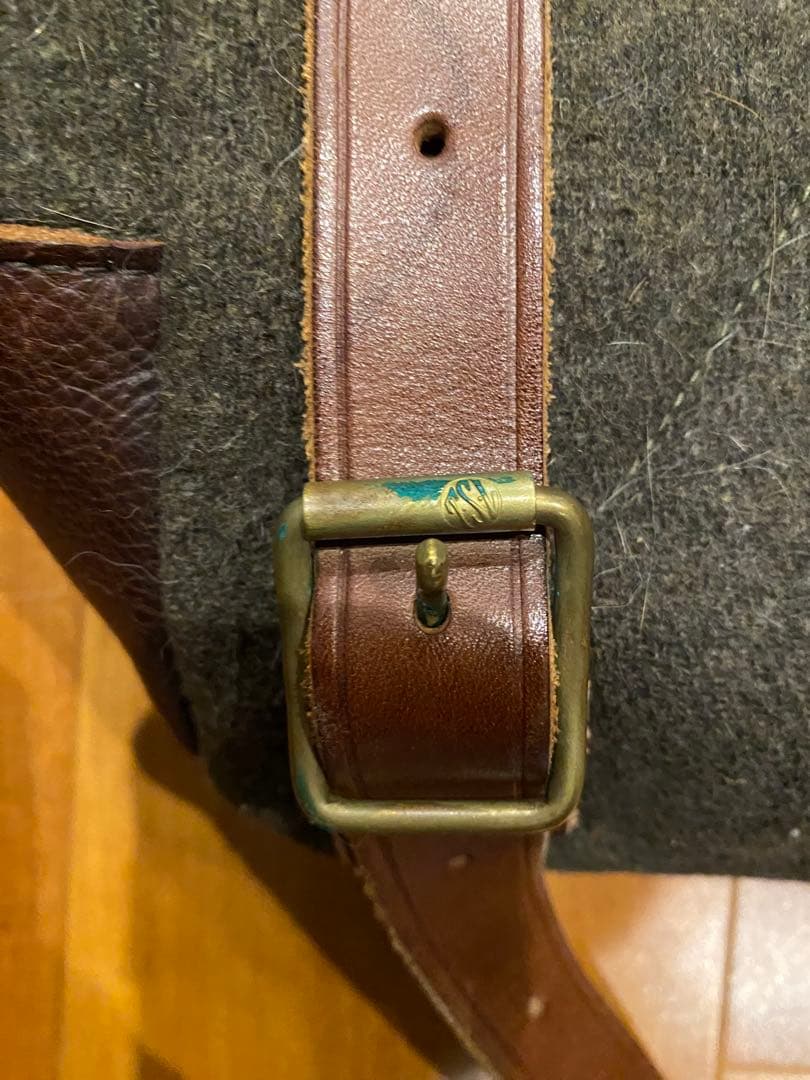 superior labor ウールメルトンレザーリュックサック ブルーナボイン