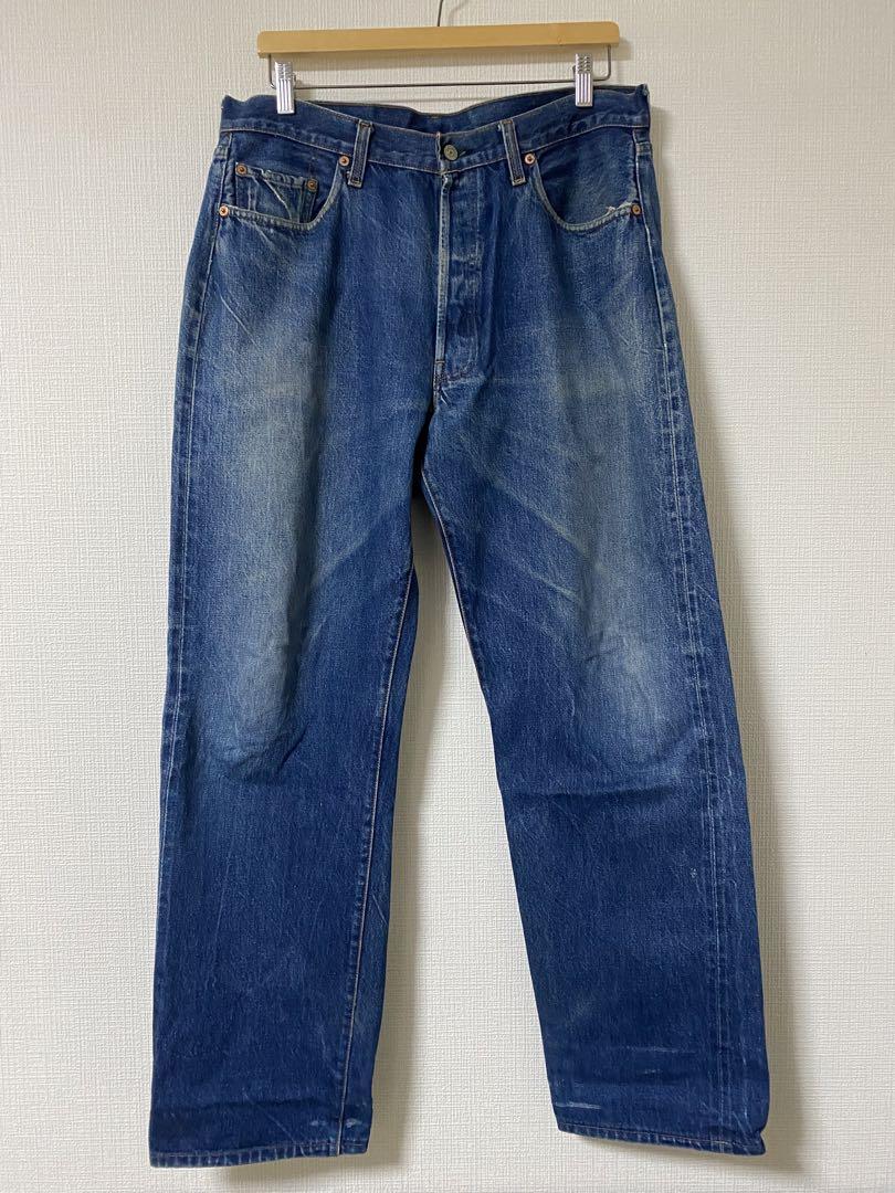 90s【Levis】501 バレンシア工場 BIGE 赤耳 裏ボタン555