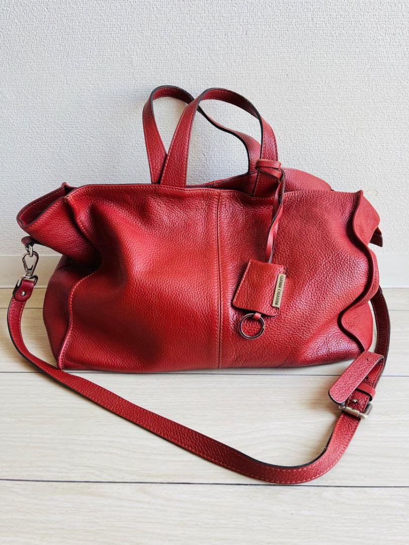 美品 ジャンニキャリーニ 本革 トートバッグ 2way シボ革 - メルカリ