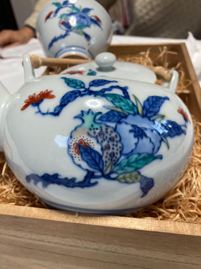 今右衛門　茶器セット 柘榴絵