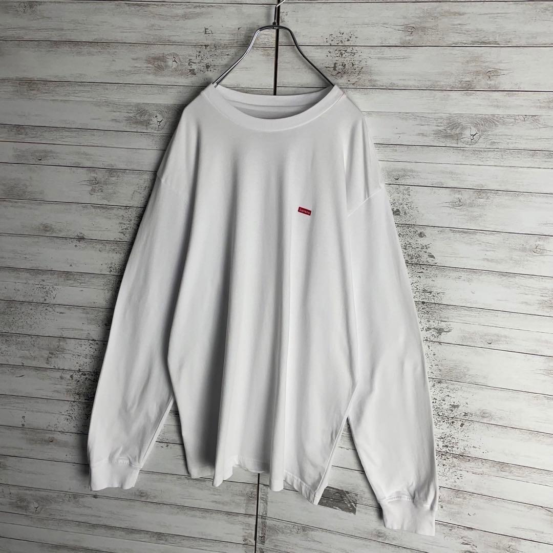 9296【希少Lサイズ】シュプリーム☆ワンポイントBOXロゴロングtシャツ