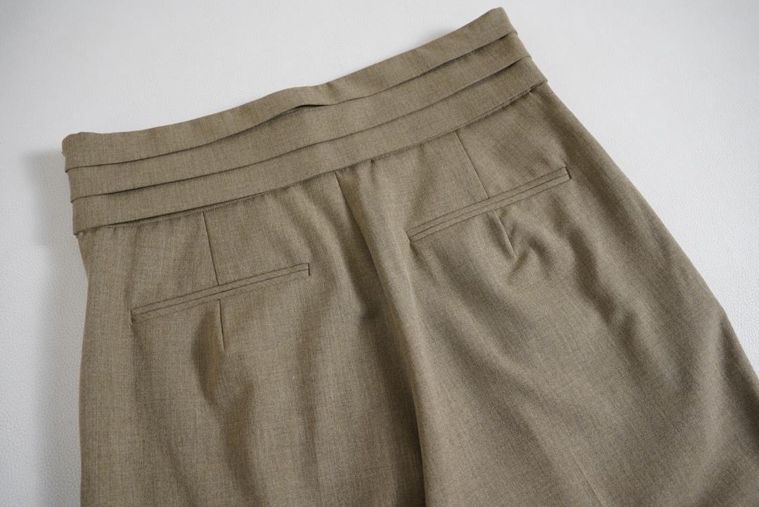 633u*美品 FLOML フロム 梳毛ライク ストレート パンツ.