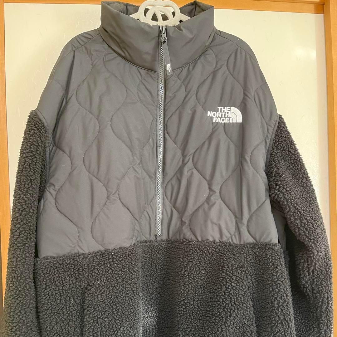ノースフェイス ボアジャケット XXL 3L ハーフジップ キルティング 黒