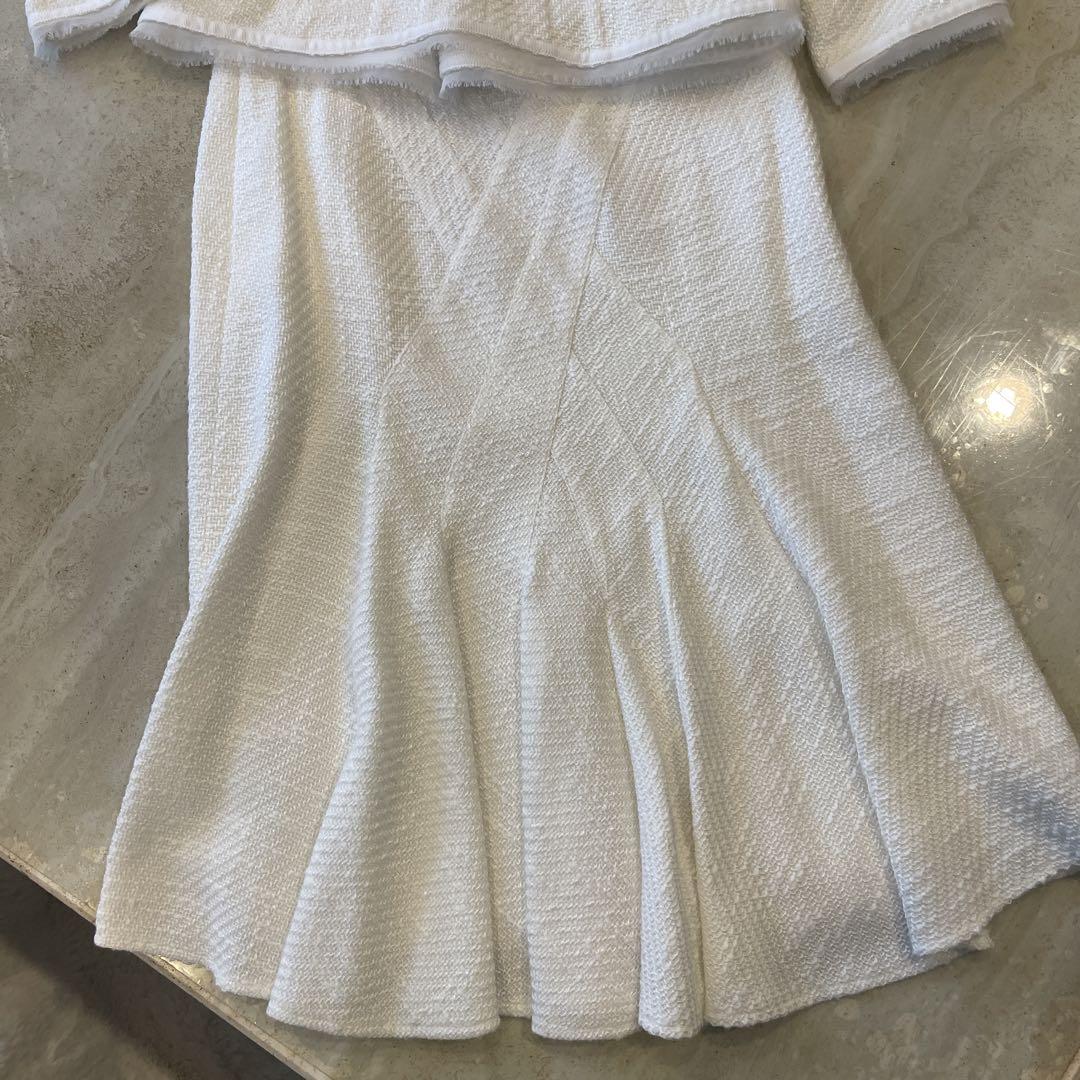 白スーツ S〜M マーメイド 美品 入学式 結婚式 卒業式