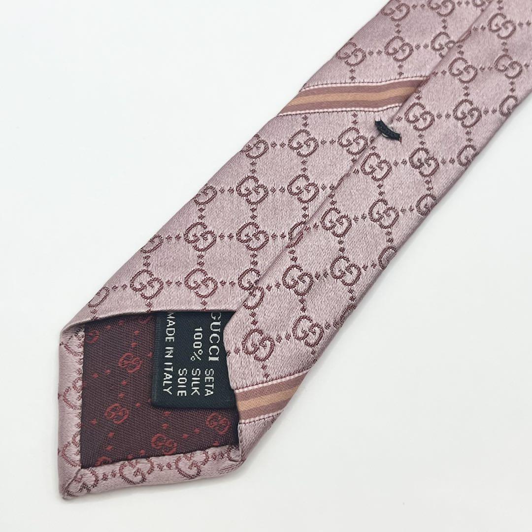 GUCCI グッチ ピンク ネクタイ GG柄 卒業式