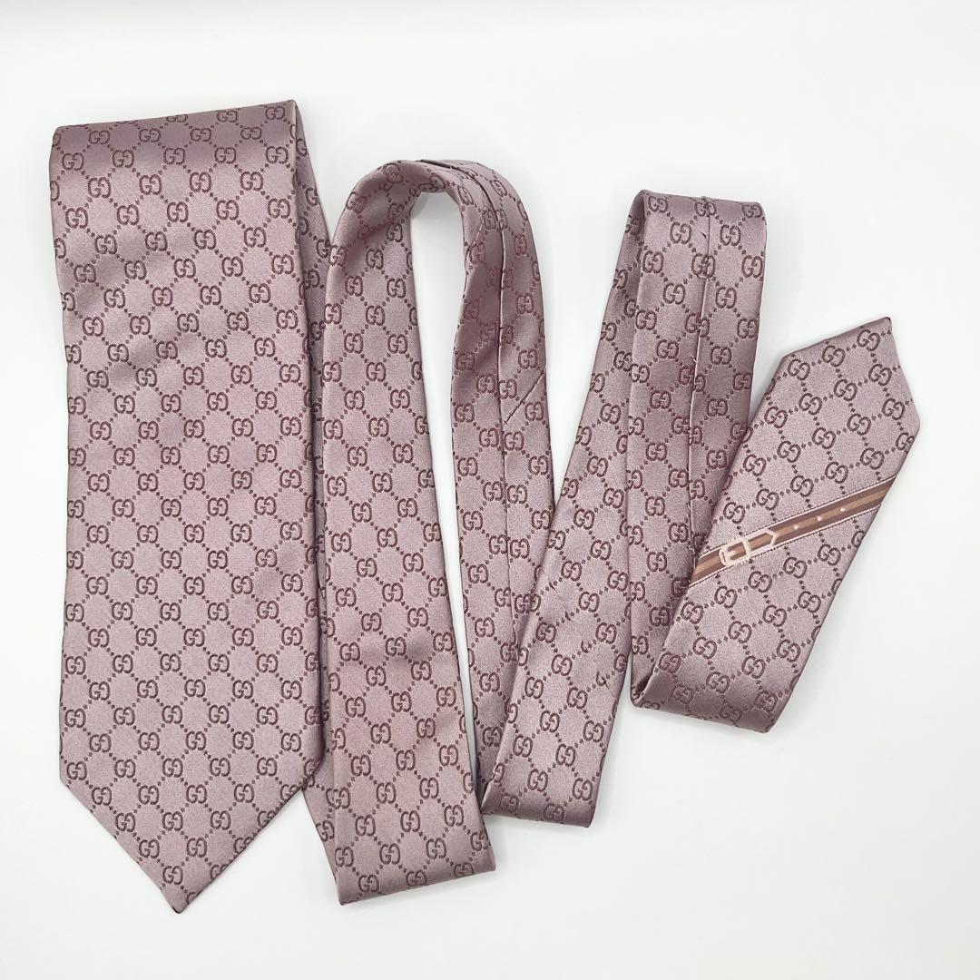 GUCCI グッチ ピンク ネクタイ GG柄 卒業式