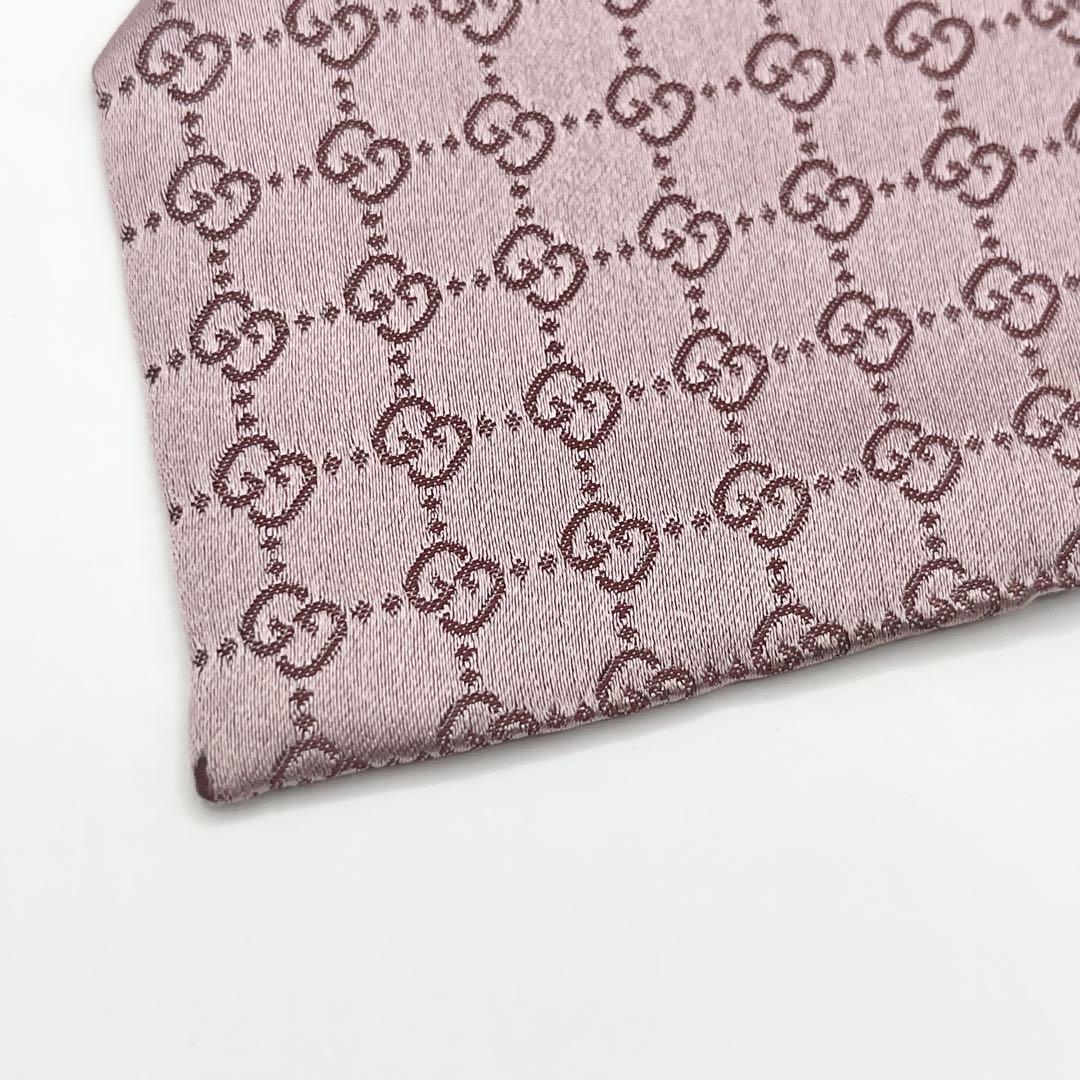 GUCCI グッチ ピンク ネクタイ GG柄 卒業式