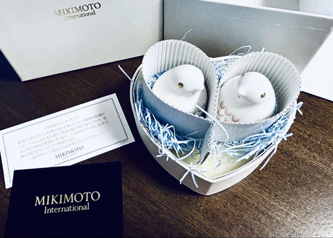 専用‼️ MIKIMOTO】陶器製 調味料入れセット（小鳥モチーフ）