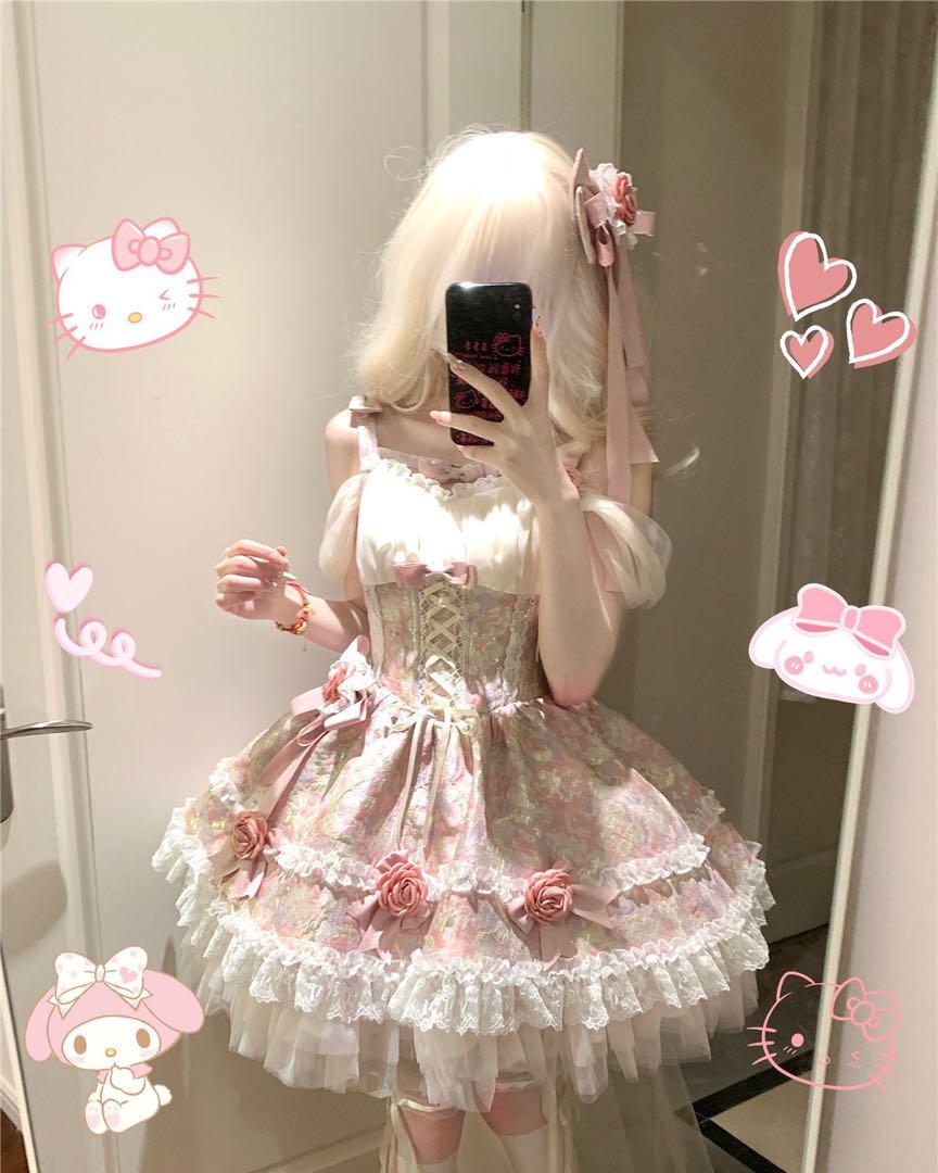 お嬢様 かわいい メイド衣装 ワンピース 可愛いドレス フェチ ロリータ 仮装