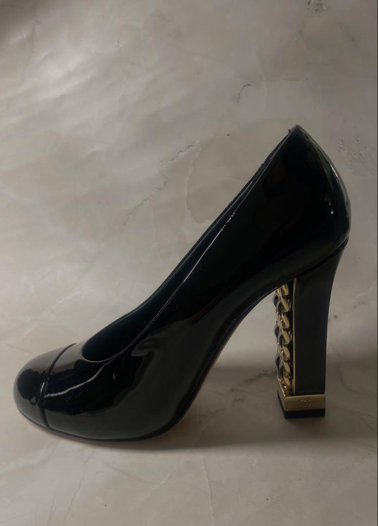 m*a様 CHANEL ブラックエナメルパンプス靴（新品）サイズ24cm
