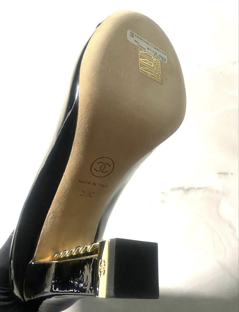 m*a様 CHANEL ブラックエナメルパンプス靴（新品）サイズ24cm