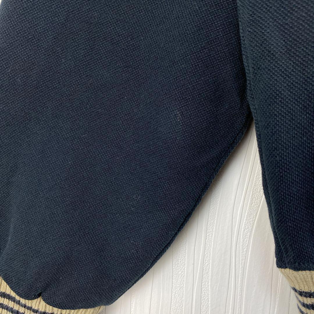 【USA製】US古着☆ヴィンテージスウェット　ワンポイント刺繍　リブライン
