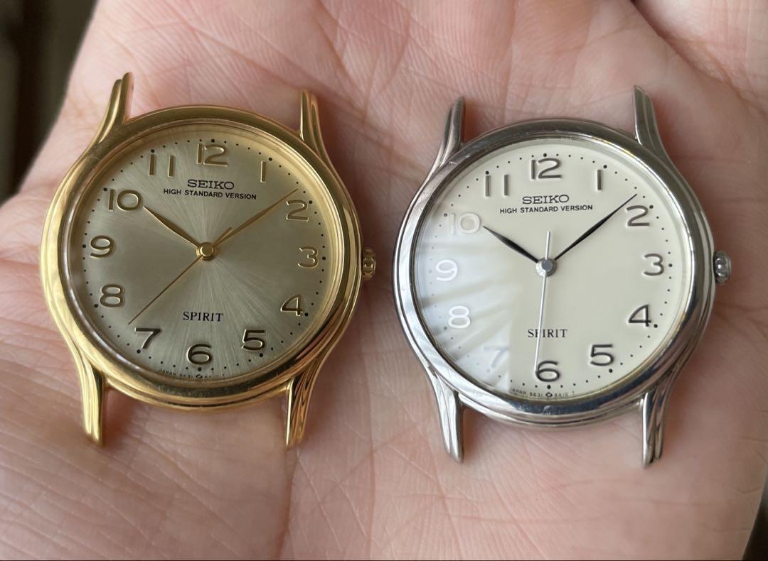 【金銀セット】SEIKO SPIRIT オールドクォーツ時計 ヴィンテージ