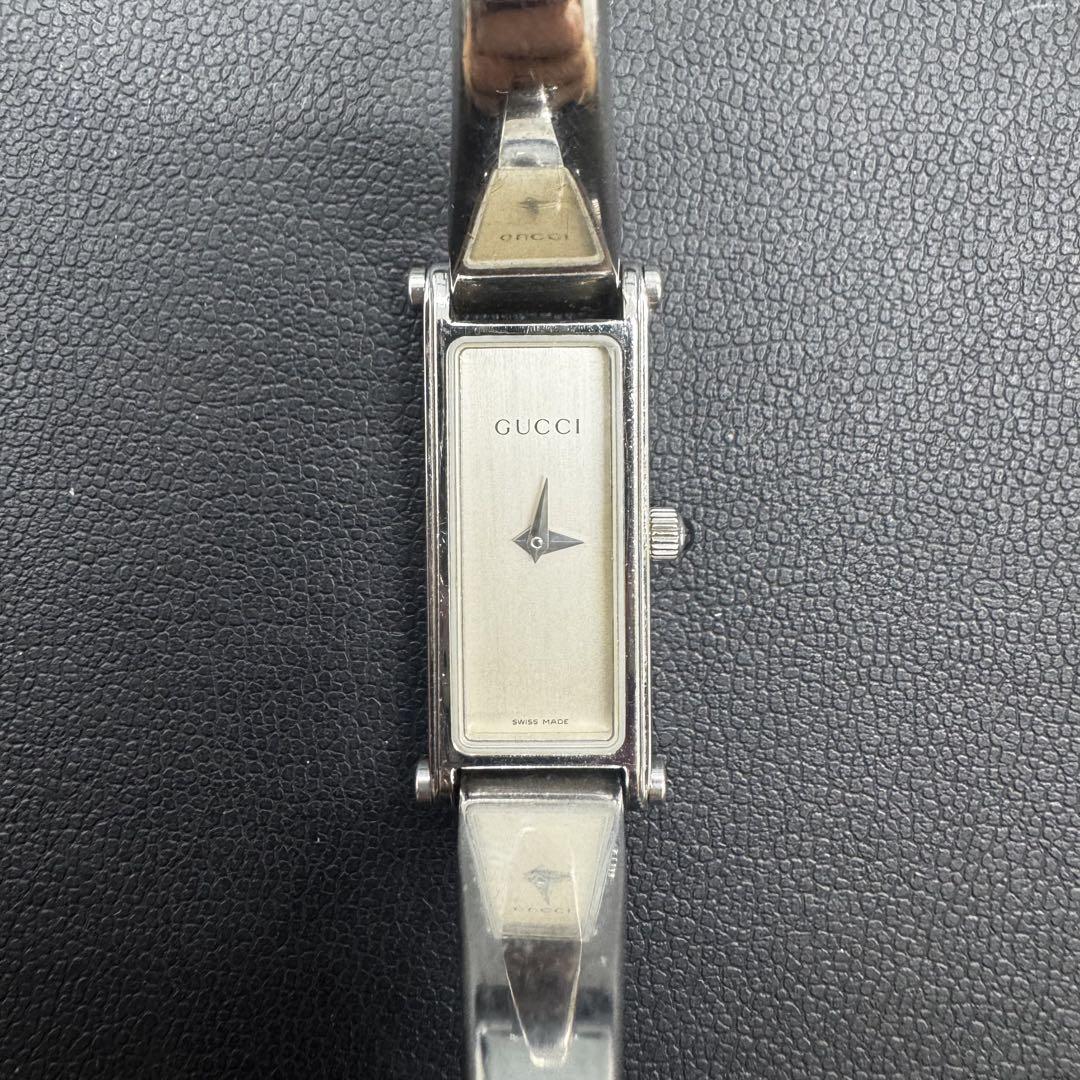 GUCCI 1500 L ステンレススチール 時計 GUCCI グッチ 1500L スクエアフェイス 1P ダイヤモンド 腕時計