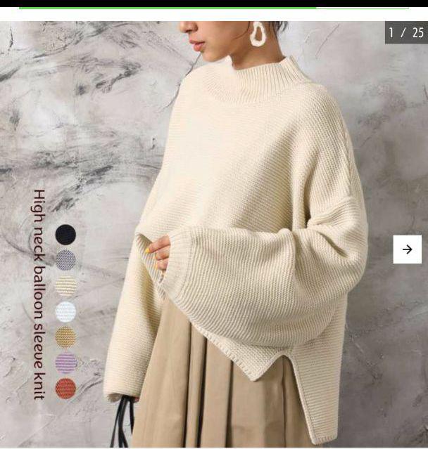 メルカリ Classiccalelf 新品 バルーンスリーブニット ニット セーター 1 0 中古や未使用のフリマ