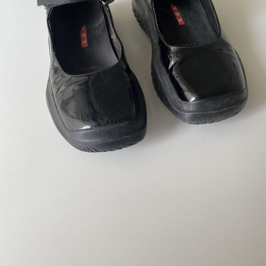 靴 PRADA SPORT Mary Jane Enamel Leather