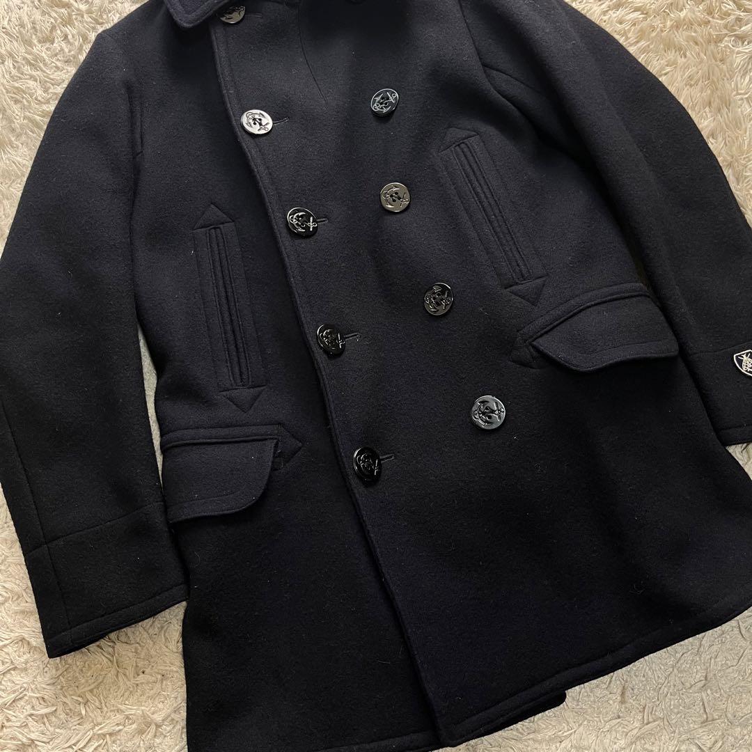 極美品/L〜XL相当✨ オーシバル ピーコート ダブル ウール ネイビー 肉厚