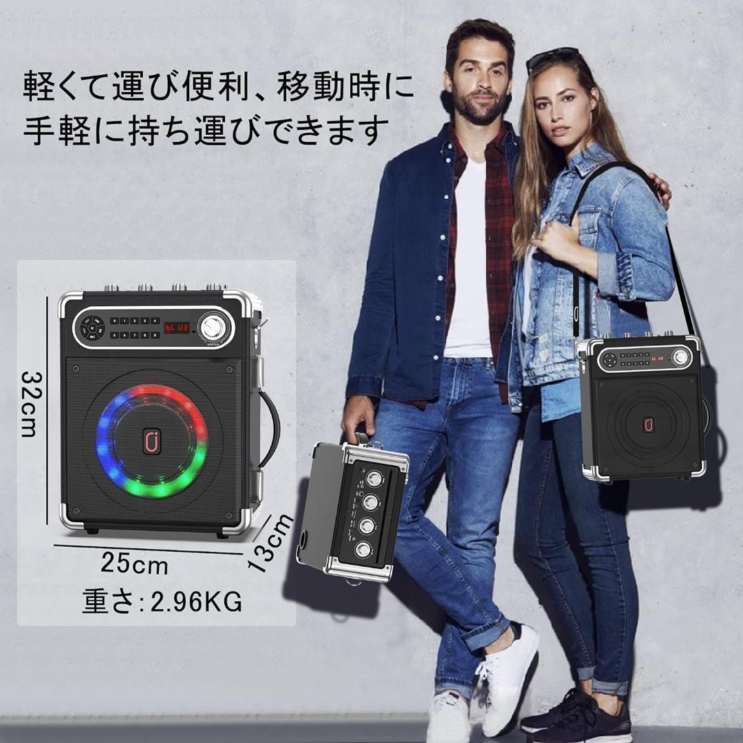 【M2165-190-150】スピーカーセット 拡声器 ワイヤレスマイク2本 画像3
